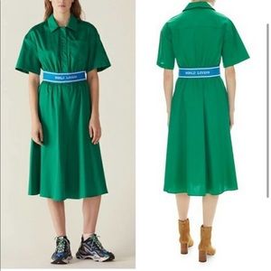 NWT Sandro Sofiane World Lovers Green Cotton Dress